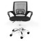 Scaun Birou, Model Spătar Perforat, Culoare Negru, Reglabil 86-96cm