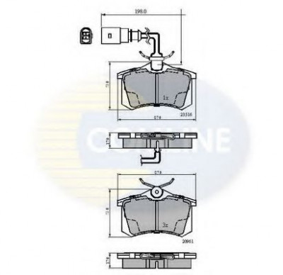 Set placute frana,frana disc SEAT ALHAMBRA (7V8, 7V9) (1996 - 2010) COMLINE CBP1797 foto