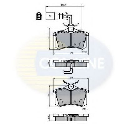 Set placute frana,frana disc SEAT ALHAMBRA (7V8, 7V9) (1996 - 2010) COMLINE CBP1797