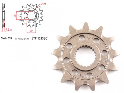 Pinion transmisie fata 520/13T, JTF1323SC foto