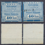 DDSG navigatie 2 timbre bagaje colete 40 B. Ostrov Calarasi eroare uzata + MNH, Nestampilat