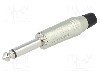 Conector jack, Jack 6,3mm, 2 contacte, tata, AMPHENOL - ACPM-GN