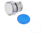 Comutator apăsare 22mm albastru