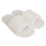 Papuci Dama din Blană Artificială Boucle Ecru, CMCLASS