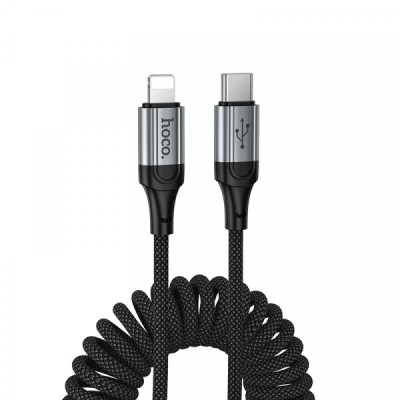 Cablu Date si Incarcare USB-C - Lightning HOCO X121, 27W, 1.5m, Negru foto