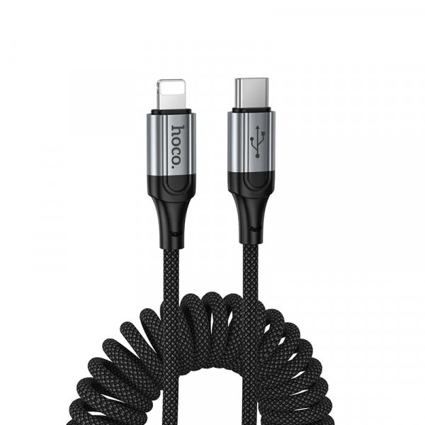 Cablu Date si Incarcare USB-C - Lightning HOCO X121, 27W, 1.5m, Negru