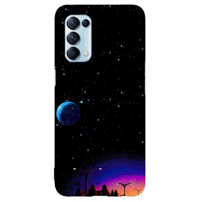 Husa compatibila cu Oppo A5 (2020) model Pixelated space view, Silicon, TPU, Viceversa foto