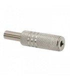 Mufa jack mama 3.5 mm mono metal argintiu, Oem