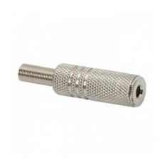 Mufa jack mama 3.5 mm mono metal argintiu