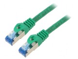 Cablu patch S/FTP 6a CCA LSZH verde 1m 26AWG, Lanberg