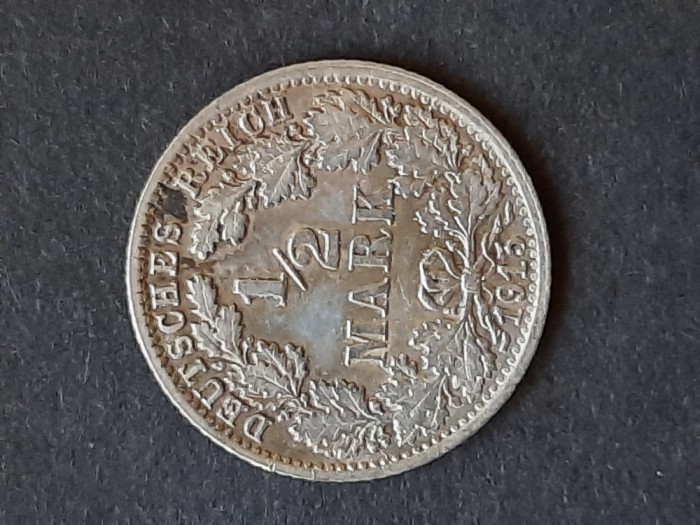 1/2 Mark 1915, litera F, Germania - B 5897