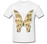 Tricou &quot; Fluture - note muzicale &quot;