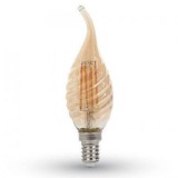 Bec LED E14 4W 2200K alb cald cu filament V-TAC, Vtac