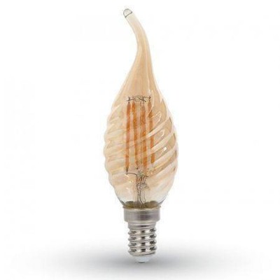 Bec LED E14 4W 2200K alb cald cu filament V-TAC foto