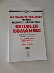 Documente franceze privind &icirc;nceputul organizării exilului romanesc