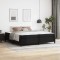 vidaXL Cadru de pat cu saltea Negru 200 x 200 cm Piele artificială 3399019