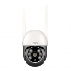 Camera de supraveghere IP NOUS W6, Smart, 2K Ultra HD, 3 MP, Wi-FI, 20 m, securitate WPA2, detectare micare, Night vision, rotire, Alb foto