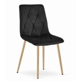 Cumpara ieftin Scaun bucatarie/living, Artool, Libra, catifea, metal, negru, 45x54x86.5 cm