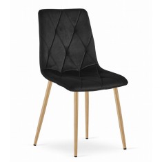 Scaun bucatarie/living, Artool, Libra, catifea, metal, negru, 45x54x86.5 cm