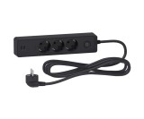 Prelungitor 3x2P+E +intrerupator+2USB cablu 3m antracit Schneider ST943U3B