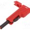 Conector banană 4mm 30A 60VDC roşie HIRSCHMANN T&amp;M