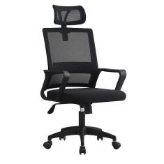 Scaun ergonomic de birou, cu tetiera, reglabil si rotativ, mesh foto