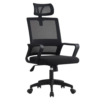 Scaun ergonomic de birou, cu tetiera, reglabil si rotativ, mesh foto