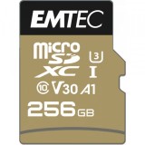 Card Memorie microSDXC Emtec Speedin Pro Android A1, 256Gb, Clasa 10 / UHS-1 U3, Cu Adaptor ECMSDM256GXC10SP