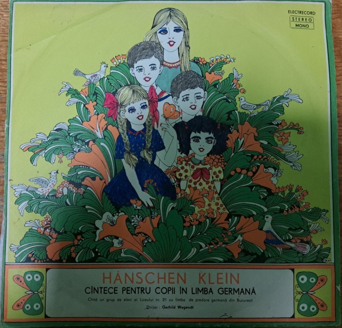 Disc vinil C&icirc;ntece Pentru Copii &Icirc;n Limba Germană-Electrecord-EXE 01279