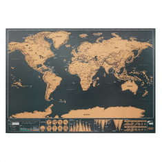 Harta Lumii razuibila, Everestus, 9IA19169, Hartie, Bej, lupa de citit inclusa foto