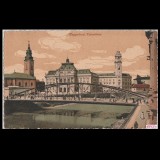 Carte poștală veche Oradea &ndash; Primaria &ndash; 1918