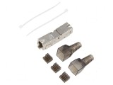 Conector RJ45 ecranat Cat 6a 8p8c, QOLTEC