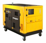 Generator insonorizat Stager YDE12T3 12kVA, 16A, 3000rpm, 400V, diesel, pornire electrica