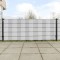 Gossi paravane pentru balcon, 10 buc., alb, 255x19 cm, poliratan