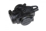 Cupla multipla priza tripla 16A 230V cauciuc solid negru pentru cablu maxim 3x2.5mm &sup2; IP44, As Schwabe