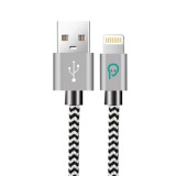 CABLU alimentare si date SPACER, pt. smartphone, USB 2.0 (T) la Lightning (T), pentru Iphone,braided, retail pack, 1m, zebra,&quot;SPDC-LIGHT-BRD-ZBR-1.0&quot;