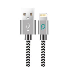 CABLU alimentare si date SPACER, pt. smartphone, USB 2.0 (T) la Lightning (T), pentru Iphone,braided, retail pack, 1m, zebra,&quot;SPDC-LIGHT-BRD-ZBR-1.0&quot;