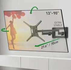 ﻿Suport TV de perete, Barkan BM464L, Full Motion cu 2