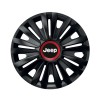 Set 4 capace roti Negre Cu Inel Rosu Royal R14 pentru gama auto Jeep, Autohelix MSA
