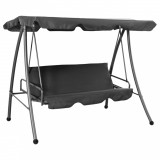 Cumpara ieftin Balansoar de exterior cu copertină antracit 192x118x175 cm oțel