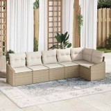 Cumpara ieftin Set de canapele pentru grădină 6 pcs Bej Rattan poli