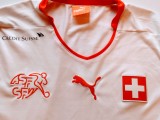 Tricou &quot;Puma&quot; fotbal - Nationala de Fotbal din ELVETIA, Alb, Maneca scurta