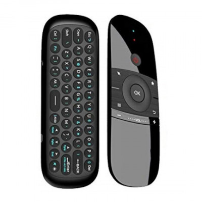 Telecomanda si Tastatura Wireless, cu Air Mouse, AM-2019, Neagra foto