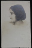 Fotografie tip Carte Postala, Tanara (Magda Demetrescu), 1929
