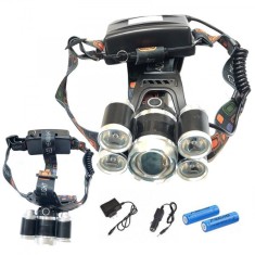 Lanterna Frontala 5LED 5W cu Zoom 2x18650 12V 220V MX905AT6 XXM foto