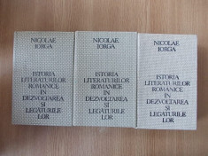 NICOLAE IORGA-ISTORIA LITERATURILOR ROMANICE, 3 volume, r1a foto