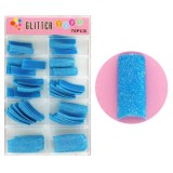 Cumpara ieftin Tipsuri cu sclipici, 70 buc &ndash; albastru, INGINAILS