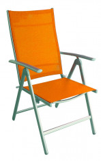 Scaun din aluminium pliant MN014083 culoare orange Raki foto