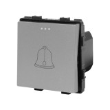 Cumpara ieftin Buton sonerie mecanic Luxion gri, design compact si elegant