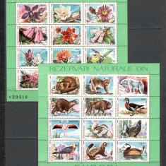 Romania.1987 Flora si fauna din rezervatii naturale-Bl. YR.855